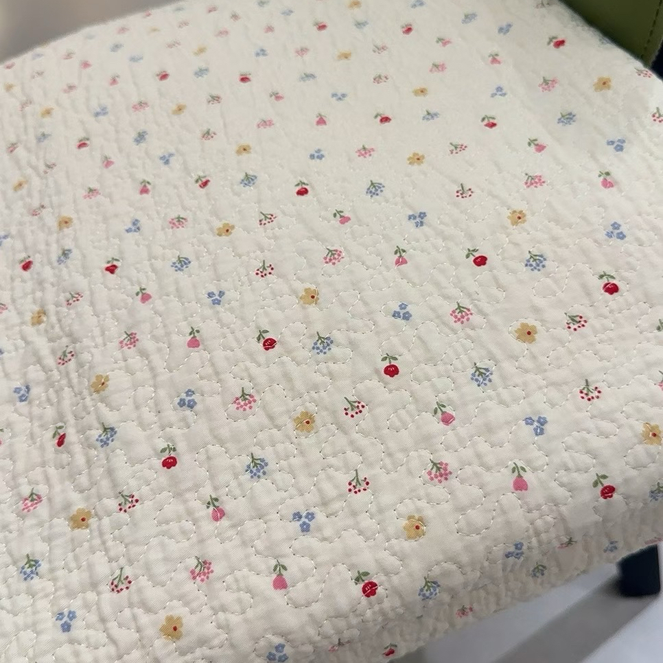韩系小清新纯棉床盖 碎花绗缝床单 柔软亲肤床品