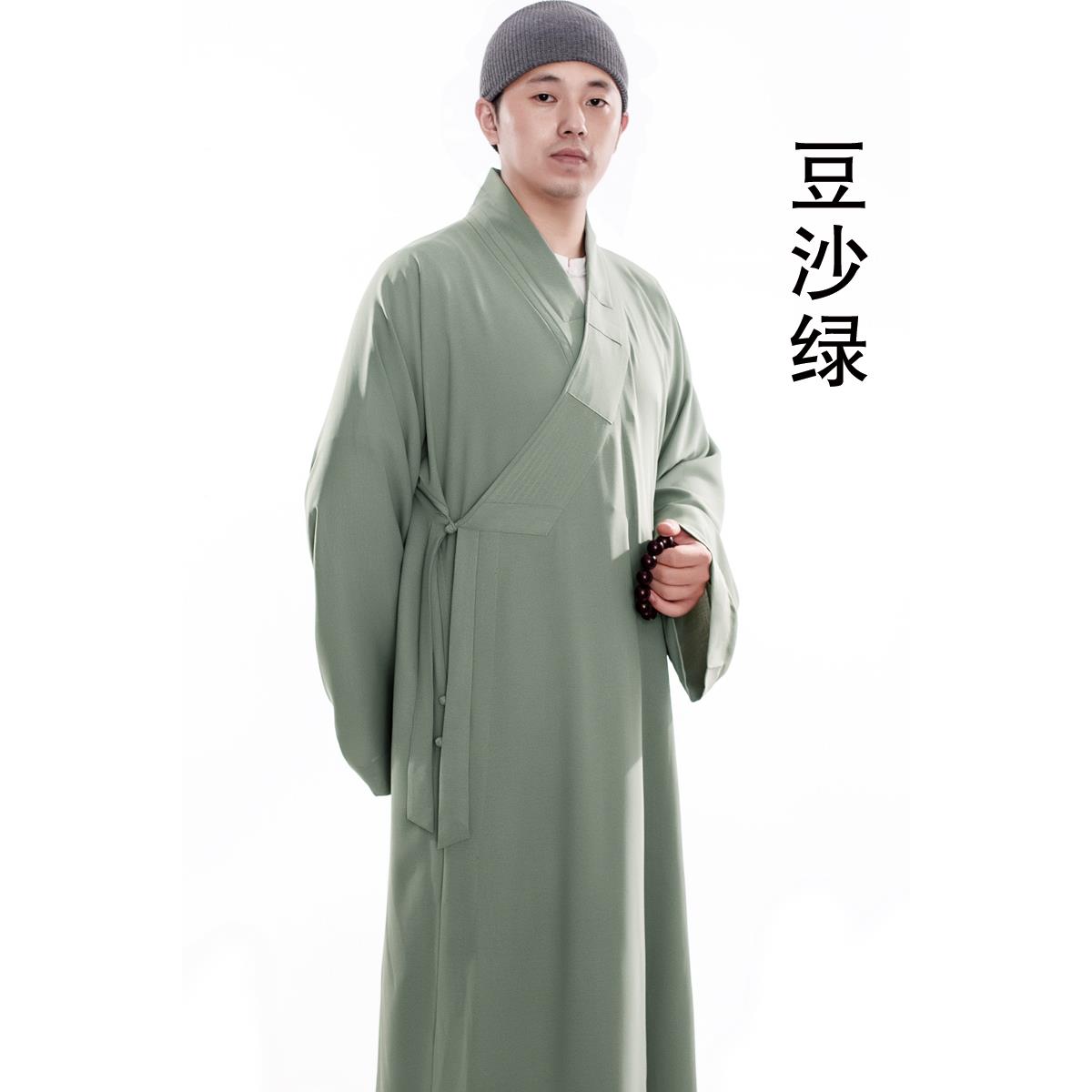 特卖沁竺夏季冷丝麻僧服长褂男僧衣大褂薄款僧人长衫透气和尚服女