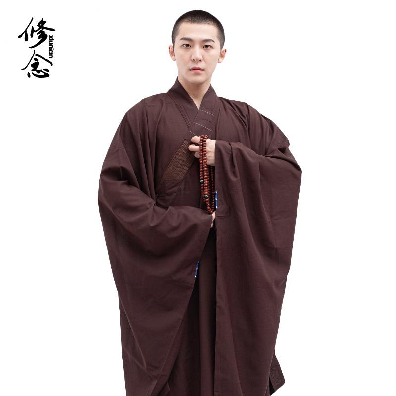 特卖觉牌僧服台湾麻纱广袖海清广袖海青居士服大褂袈裟禅修服僧服