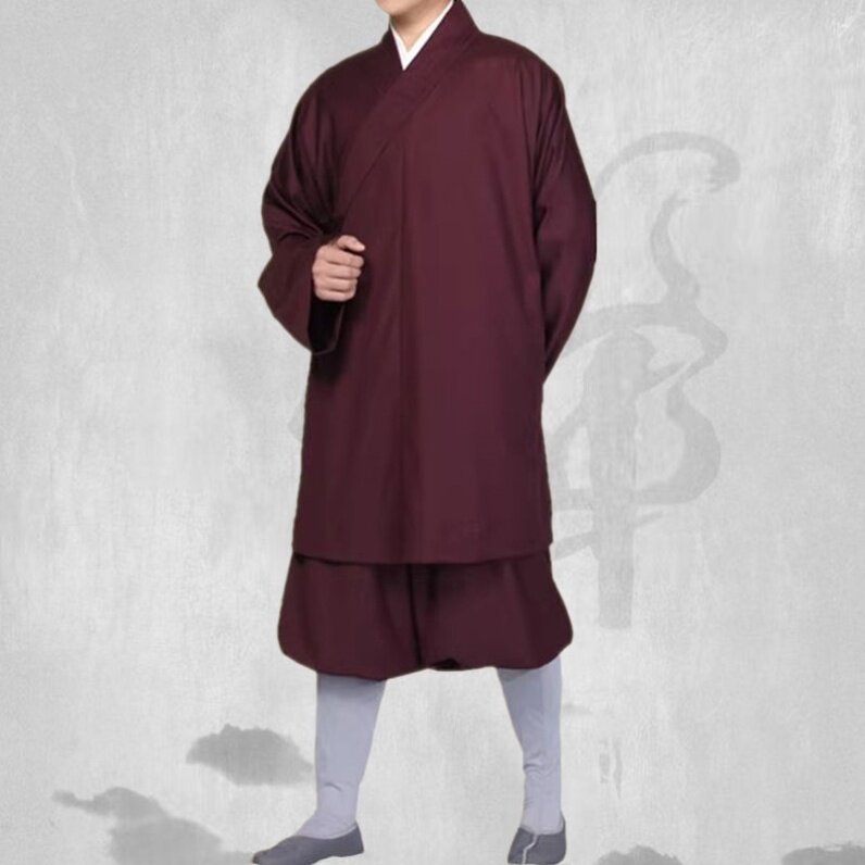 春秋男女僧服哔叽罗汉褂套装出家僧人罗汉衫和尚僧衣全套比丘服装