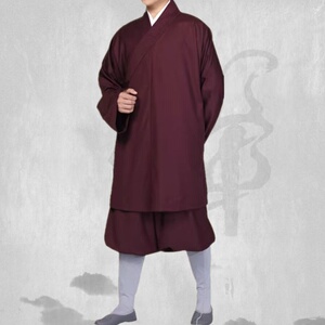 春秋男女僧服哔叽罗汉褂套装出家僧人罗汉衫和尚僧衣全套比丘服装