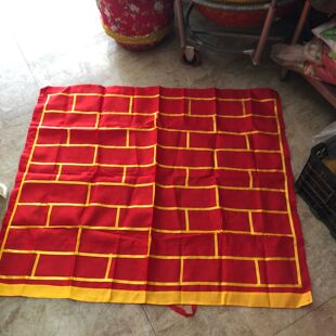 袈裟用品了尘和尚方格块袈裟棉布金边祖衣僧衣僧服七衣缦