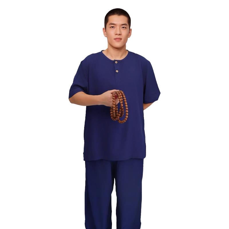 特卖僧服居士服春夏季薄款男女棉绸吸汗和尚尼姑出家师父打底衫禅