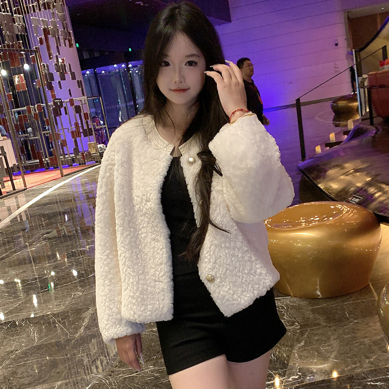 2025秋冬新款女款仿皮草小外套