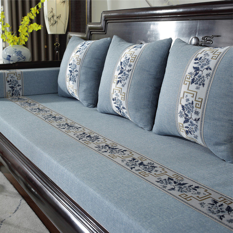 财冠中式组合沙发防滑高密度海绵