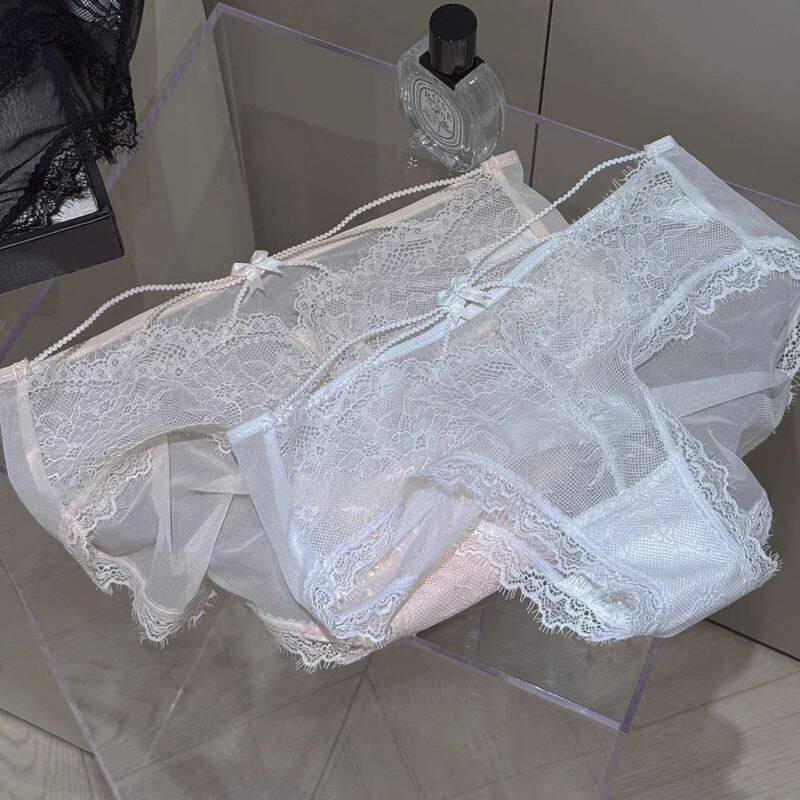 维多利亚梦幻妖精~新款法式纯欲风蕾丝内裤性感镂空透气纯棉裆女