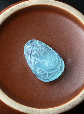 安居乐业奶油体天然海蓝宝特价