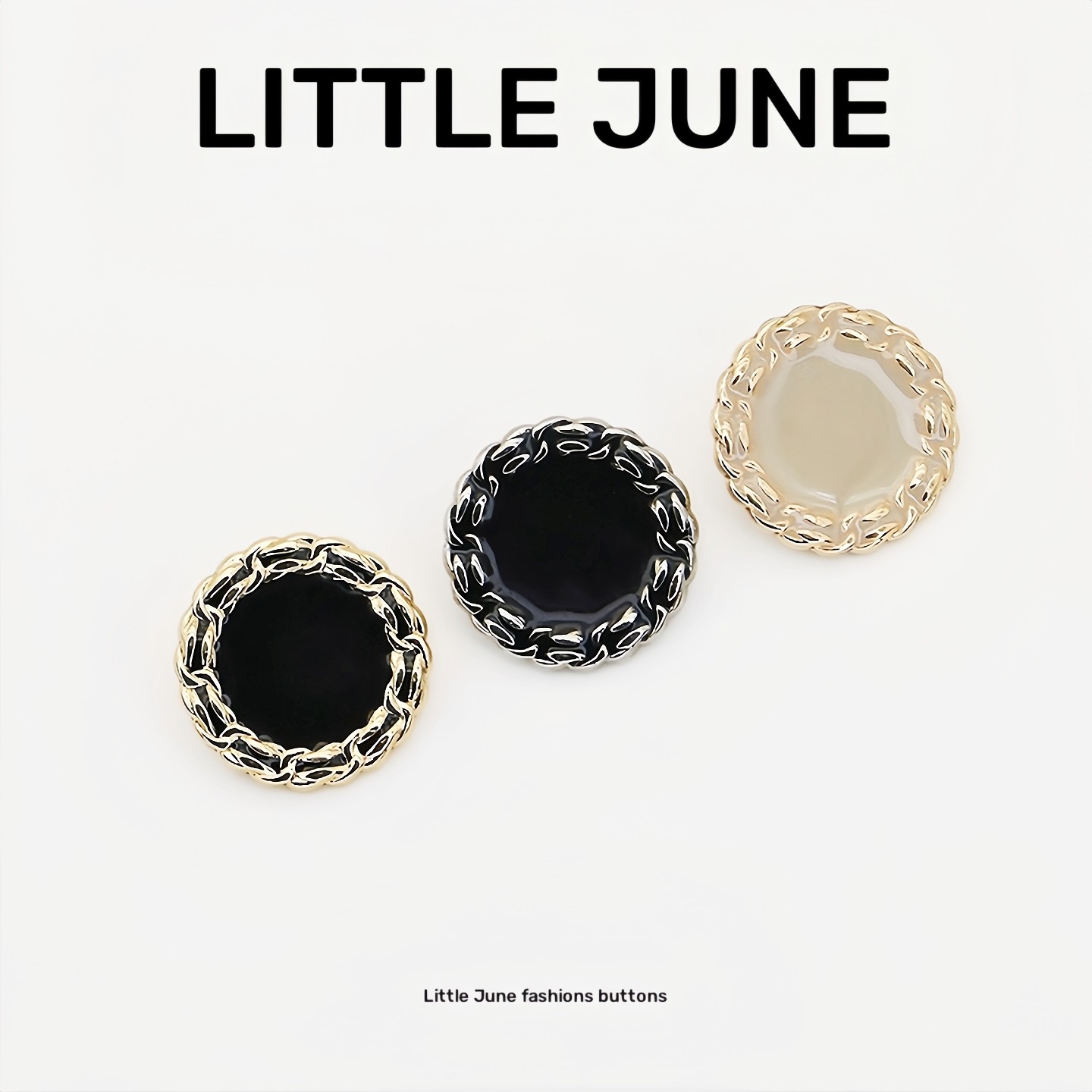 高档小香风链条边滴油金属纽扣圆形百搭女外套大衣衬衫开衫扣子,居家布艺,纽扣,淘宝优惠券,粉丝福利购,淘宝优惠卷