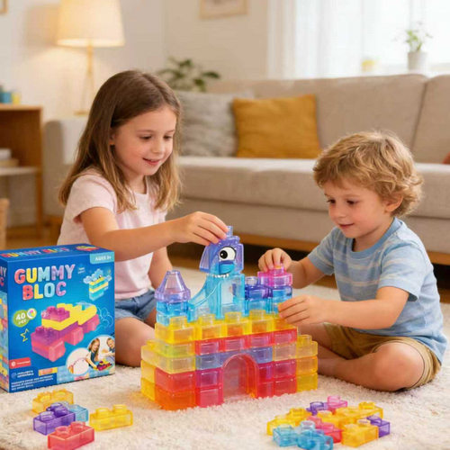 果冻积木Squishy Jelly Building Blocks软绵解压儿童积木玩具