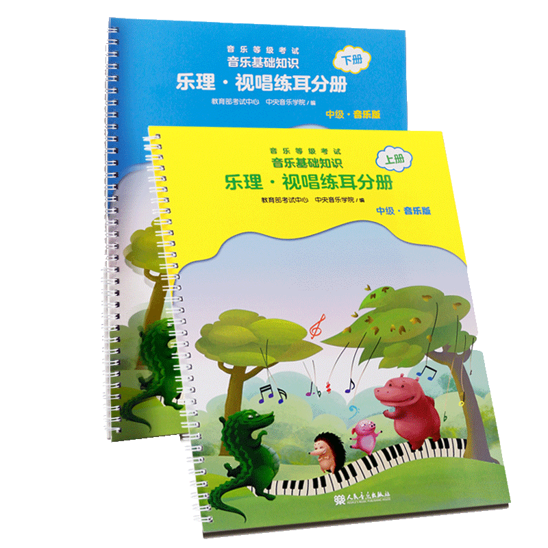 【满2件减2元】新版中级音基教材全2套中央音乐学院音乐基础知识乐理视唱练耳分册上下册乐理常识分册音乐版入门考级基本教程