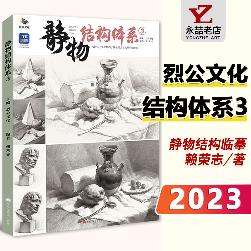 赖荣志【13年老店】静物结构体系3 2023烈公文化 静物素描临摹范本石膏几何体组合明暗造型结构解剖教程基础教学素描临摹范本高考属于什么档次？