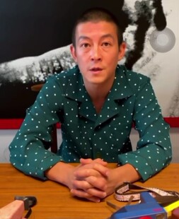陈冠希 C标 古巴领设计 满印波点衬衣 潮流情侣绿色长袖衬衫