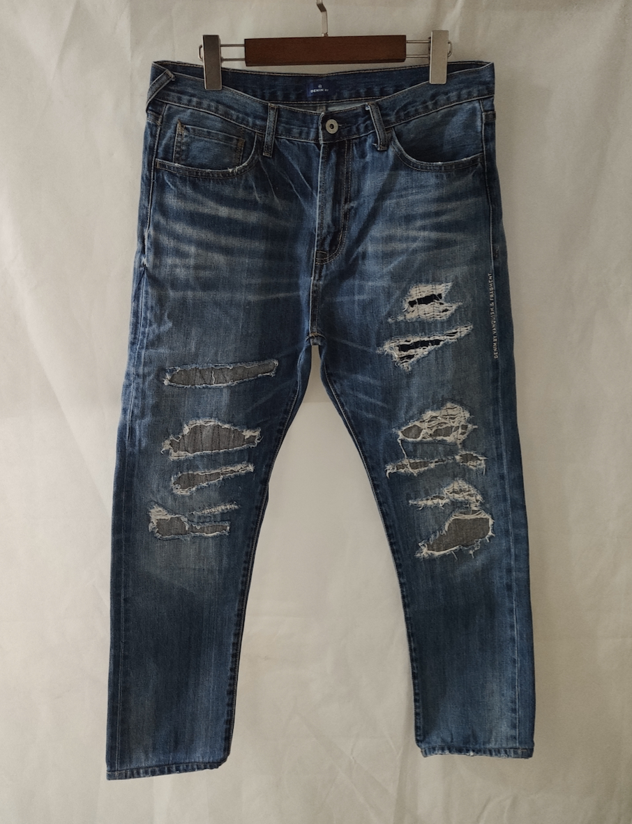 TGZY Edison Chan FRGMNT Denim Black New Lightning Water washing patch Jeansin the Men's clothing, Jeans  category - from Buy2taobao.com to provide professional Taobao agent buy service