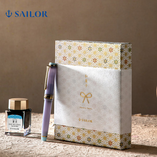 写乐14k钢笔和菓子墨水礼盒装