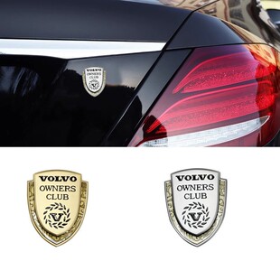 V90 XC60 汽车3D立体金属车贴盾牌车窗侧标 XC40 XC90 S90 S60