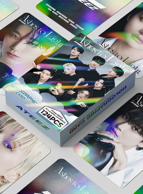 ATEEZ镭射卡124张Ashes to Light专辑明信片收藏卡照片卡ins 崔伞