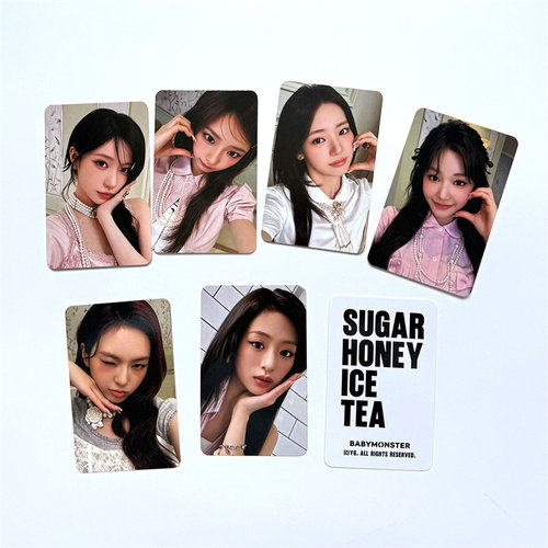 BABYMONSTER宝怪郑雅贤SHIT小卡SUGAR HONEY ICE TEA明信片自印