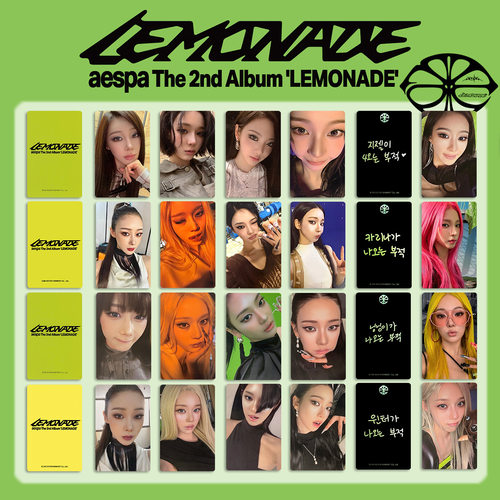 aespa吒 LEMONADE自印小卡塔店EVERLINE特典卡线下专辑卡随机卡