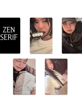 金珍妮JENNIE ZEN SERIF自印高清小卡ZEN自制周边特典卡MD满额卡