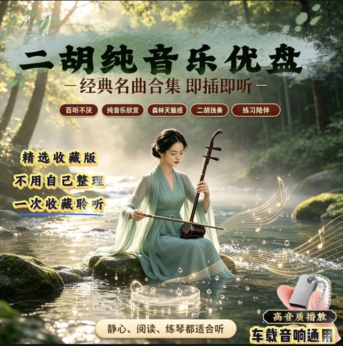 二胡纯音乐U盘经典名曲独奏合集