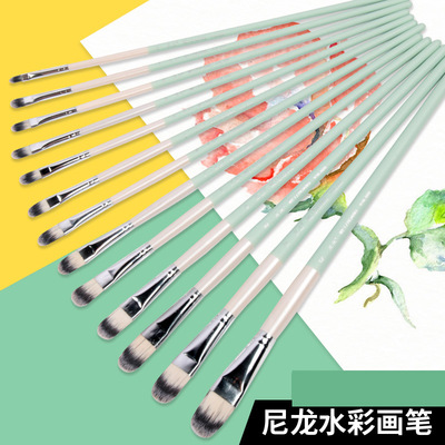 13支尼龙画笔套装学生美术用品画画颜料笔水粉水彩笔油画