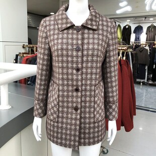 苏拉达唯825-128 中老年人金貂绒外套女冬季新款韩版妈妈羊毛大衣