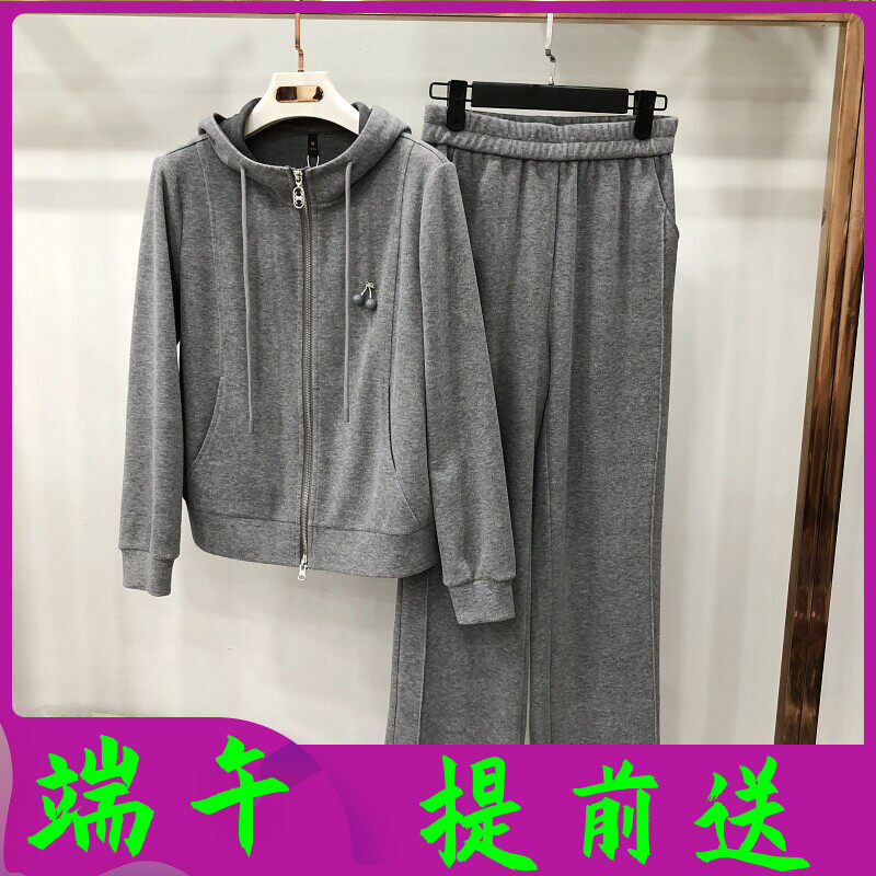 卓尚ZS26N-0819 时尚运动套裤女2026春新款韩版休闲连帽两件套装