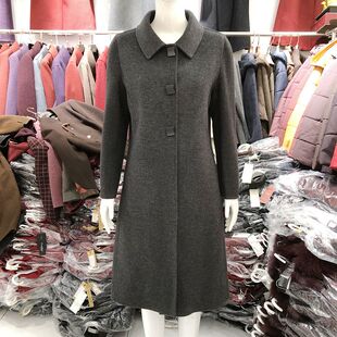 丽瑞源26-58 妈妈双面呢羊绒大衣女冬季新款韩版中年羊毛呢外套