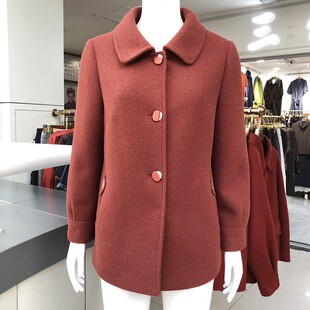 苏拉达唯825-123A 中老年人毛呢外套女冬季新款韩版妈妈羊毛大衣