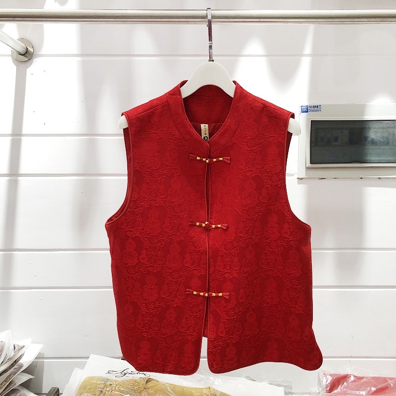 国风新中式盘扣马甲女坎肩2026春季新款洋气妈妈马夹高级感背心,女装/女士精品,马夹,淘宝优惠券,粉丝福利购,淘宝优惠卷