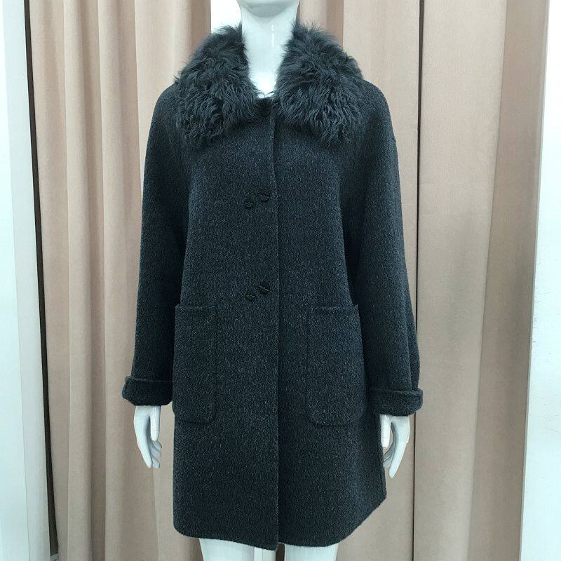 三SMVS869 高档双面呢驼绒大衣女冬季新款韩版气质妈妈羊毛外套