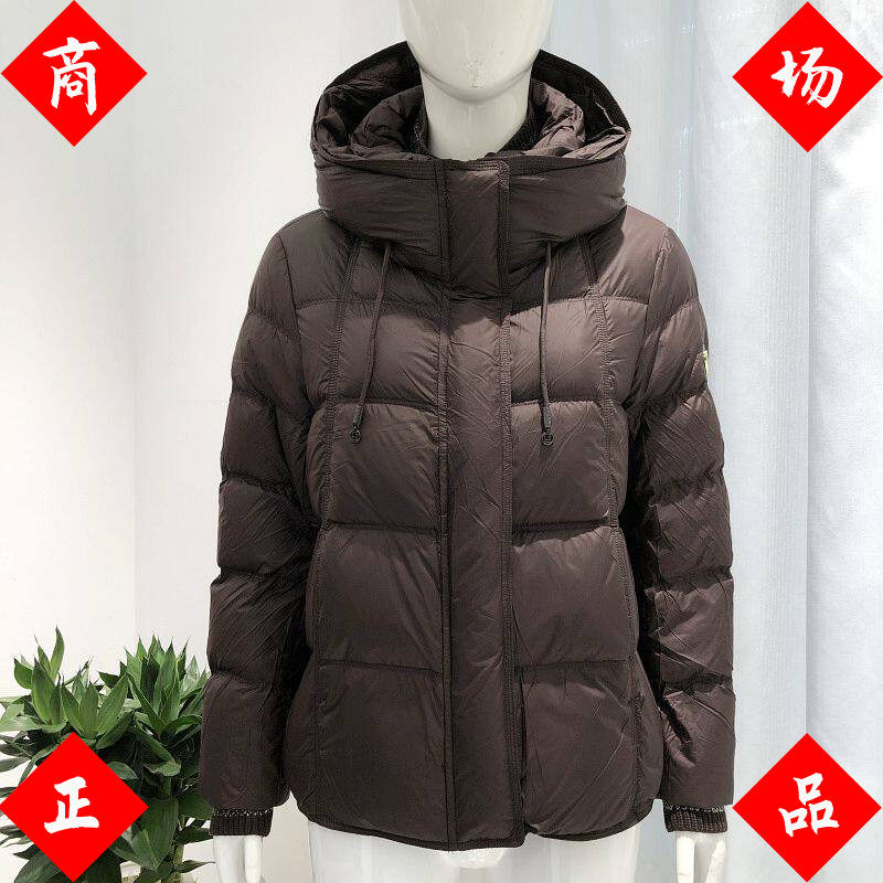 依菲美尔2026B9907 白鸭绒羽绒服女冬季新款短款加厚连帽羽绒外套