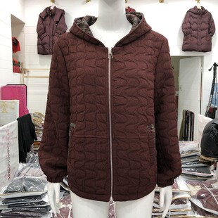 韩版 紫衣玲珑LL601 新款 中年连帽外套女2026春季 宽松妈妈夹克 时尚