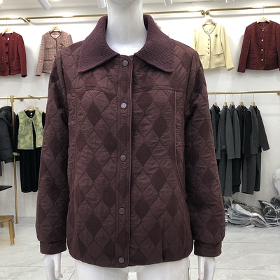 欧尚琳萱9909 时尚小香风菱形格外套女2026春新款休闲棒球服夹克