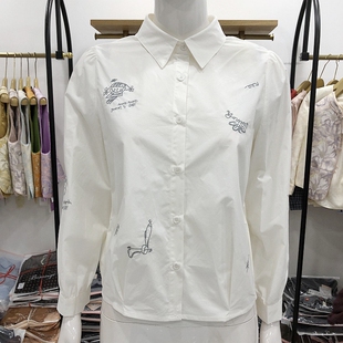 时尚 学院风衬衫 年轻小衫 新款 百搭休闲衬衣 女士2026春季 帛8808