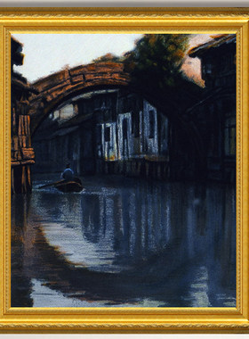 新中式风田园陈逸飞装饰画挂画