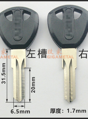 适用ABUS钥匙胚 塑料柄斜槽钥匙胚链条锁钥匙胚 德国进口锁钥匙胚
