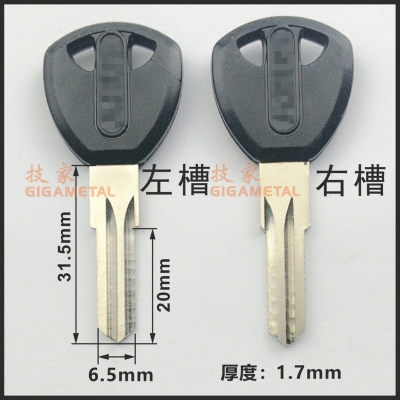 适用ABUS钥匙胚 塑料柄斜槽钥匙胚链条锁钥匙胚 德国进口锁钥匙胚