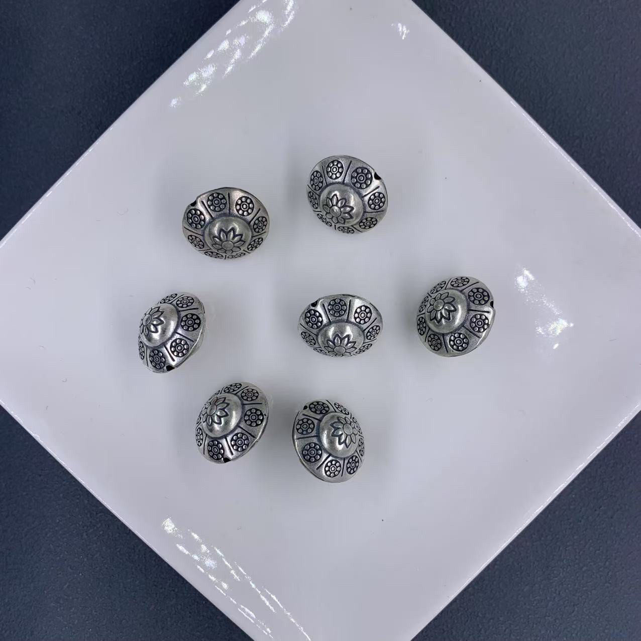 DIY精工三七老银太阳花飞碟隔珠手工编绳文玩佛珠手串项链配饰,饰品/流行首饰/时尚饰品新,手饰/手串,淘宝优惠券,粉丝福利购,淘宝优惠卷