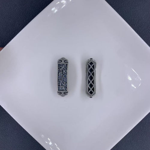 精工三七老银彼岸花手牌手串配件手工diy文玩佛珠
