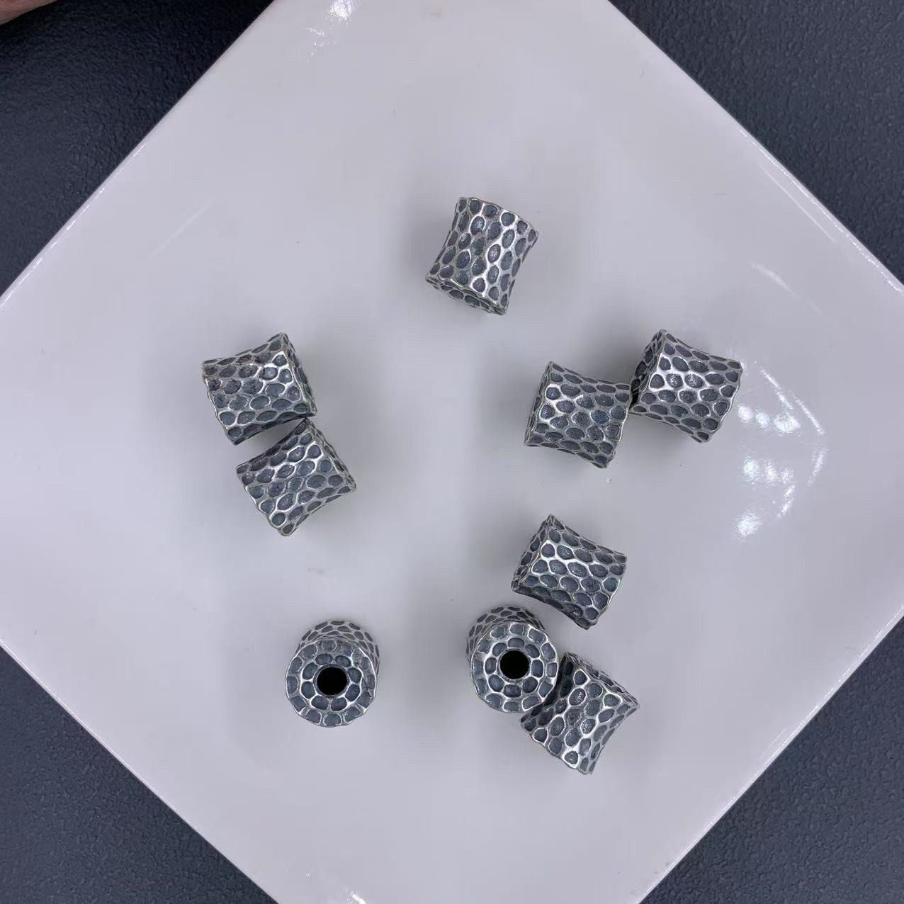 DIY精工三七老银锤纹桶珠隔珠 手工编绳文玩佛珠配饰配件,饰品/流行首饰/时尚饰品新,DIY配件,淘宝优惠券,粉丝福利购,淘宝优惠卷