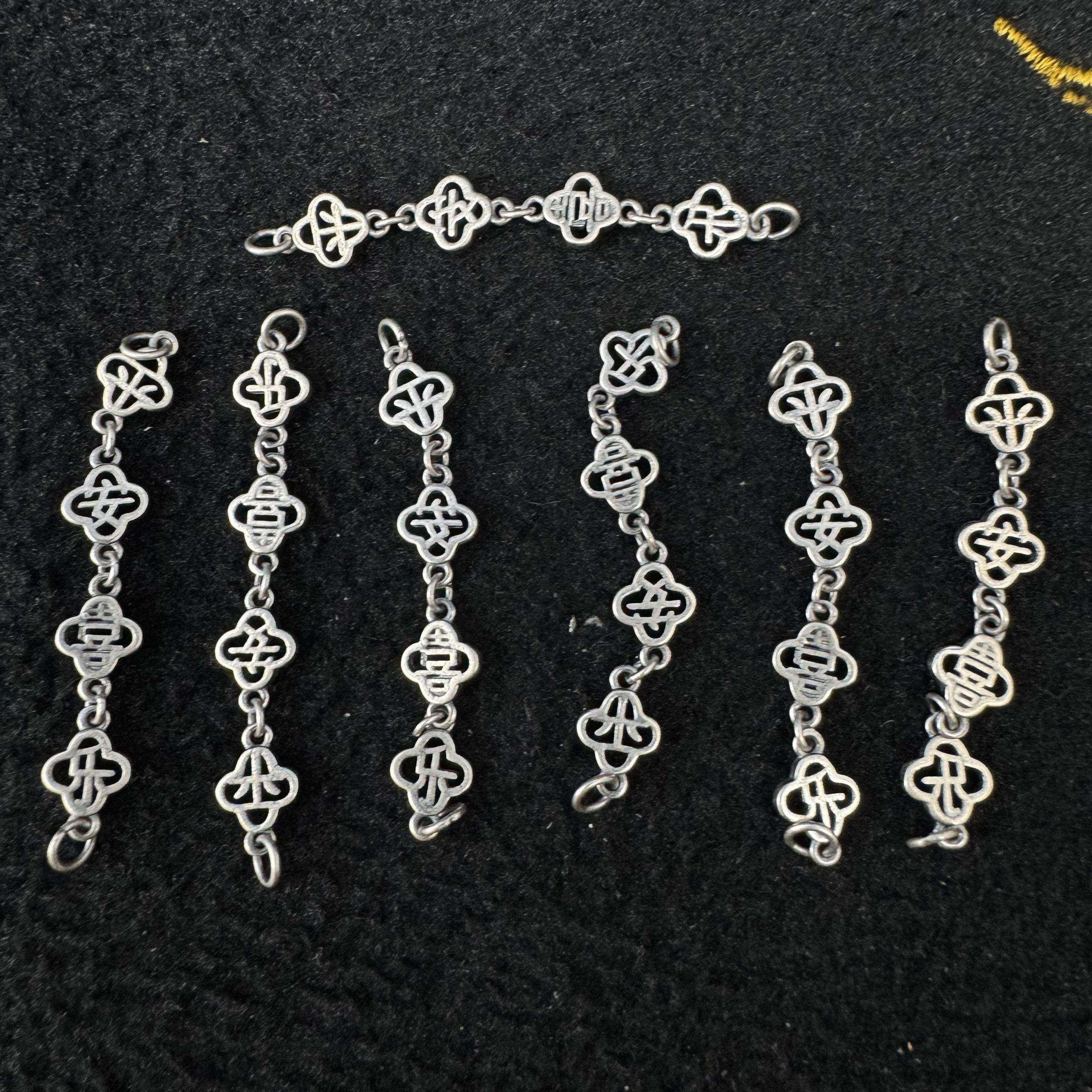 f1精工三七老银福字平安喜乐延长链配件手工diy文玩时尚配饰佛珠,饰品/流行首饰/时尚饰品新,银饰项链,淘宝优惠券,粉丝福利购,淘宝优惠卷