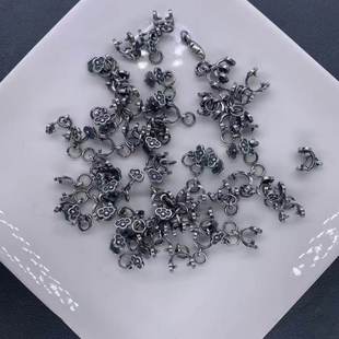 精工三七银祥云押金扣 手工diy文玩时尚配饰佛珠串珠手链