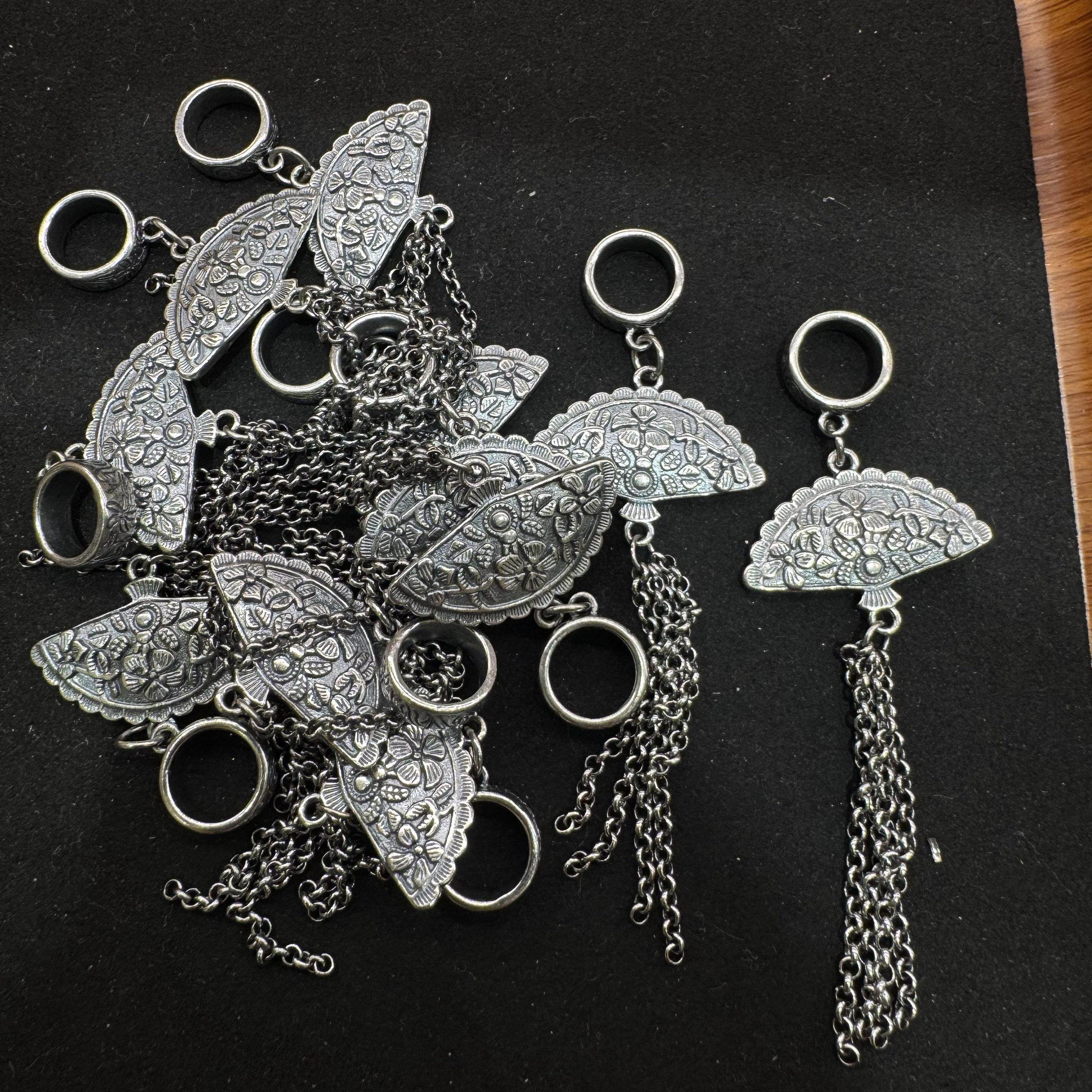 DIY精工三七老银做旧款扇子流苏耳环耳饰手工编织手串项链配饰,饰品/流行首饰/时尚饰品新,银饰耳饰,淘宝优惠券,粉丝福利购,淘宝优惠卷