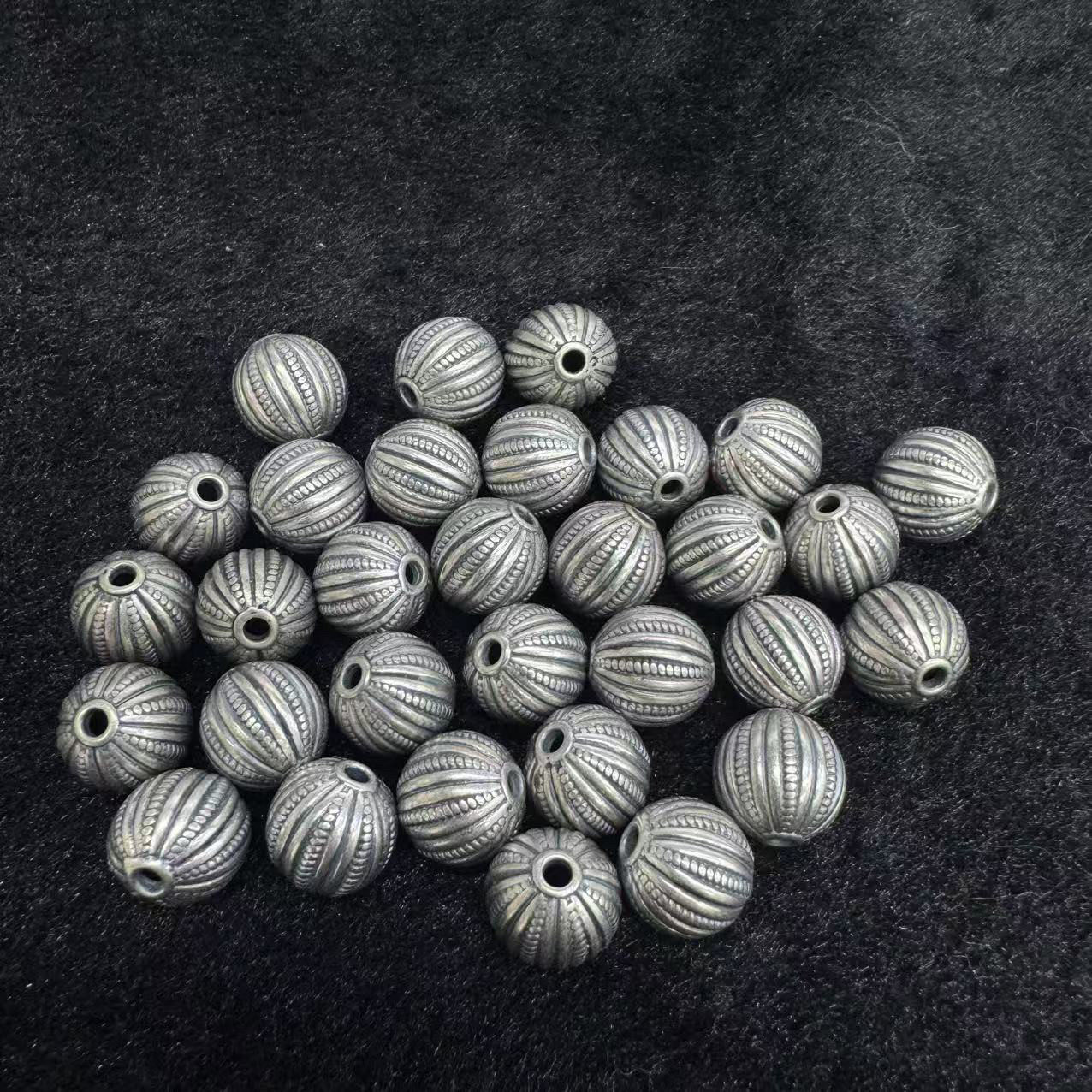 DIY精工三七老银瓜珠通孔手工编绳文玩佛珠手串项链串珠配饰,饰品/流行首饰/时尚饰品新,手饰/手串,淘宝优惠券,粉丝福利购,淘宝优惠卷