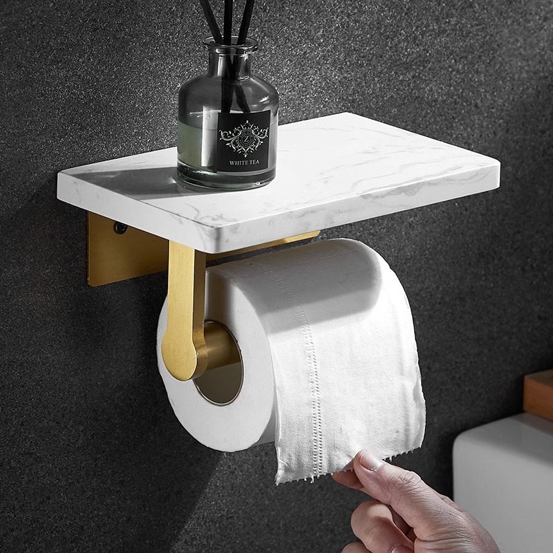 舒尚雅大理石手机置物架纸巾架