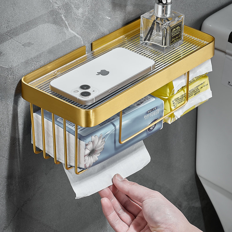 舒尚雅拉丝金亚克力纸巾篓抽纸盒