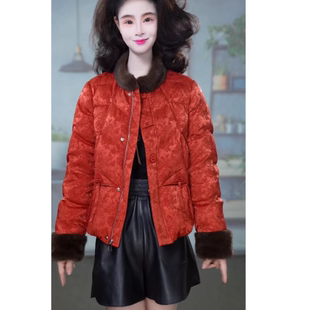 保暖羽绒服M 冬季 百搭短款 国风大气优雅时尚 3XL 新款