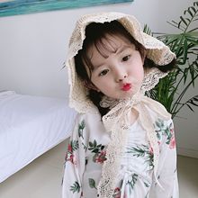 韩版 女童连衣裙中小童印花长袖 抽杆裙荷叶边裙 2019新款 春夏童装