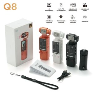 新款Q8手持户外运动相机超清自动对焦会议录音便携式口袋摄像相机